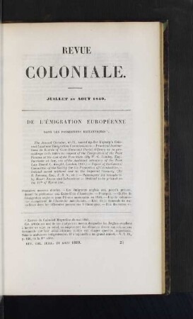 Juillet et Aout 1849.