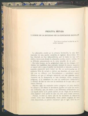 Iniciativa privada y deber de la sociedad en la educación popular