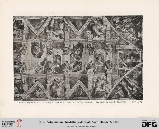 4. Volta della Capella Sistina (II.) Voûte de la Chapelle Sixtine (II). Arch of the Sistina Chapel (II). Das Gewölbe der Sixtinischen Kapelle (II) (Michelangelo)
