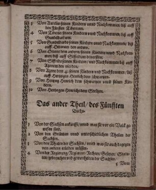 Das ander Theil/ des Fünfften Buchs