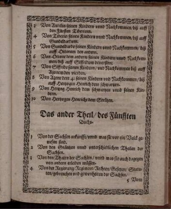 Das ander Theil/ des Fünfften Buchs