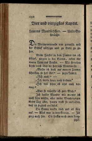 Vier und vierzigstes Kapitel. Laurens Mondliedchen. - Unsre Gespräche.