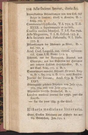 Historia medicinae litteraria