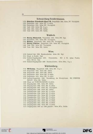 Württemberg (Nr. 1154-1199)