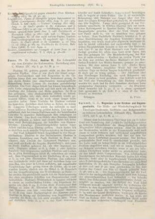 114-116 [Rezension] Harnoch, G. A., Wegweiser in der Kirchen- und Dogmengeschichte