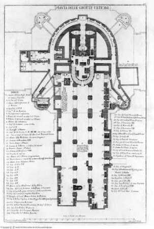 Templum vaticanum et ipsius origo - p. 99: antica basilica, sezioni, facciata e vari particolai