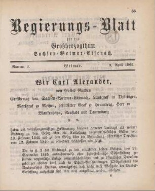 Nr. 6 : 9. April 1869