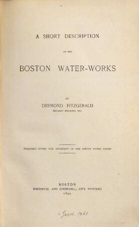 A short description of the Boston water-works