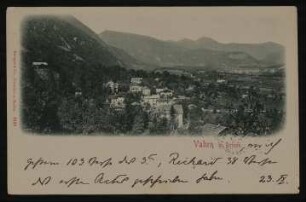 Ansichtskarte von Hofmannsthal an seinen Vater mit Ansicht von Vahrn bei Brixen