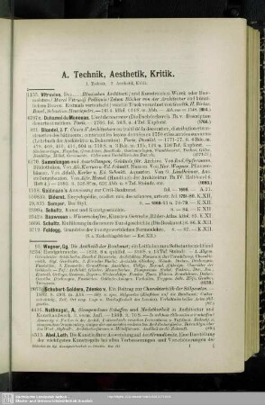A. Technik, Aesthetik, Kritik