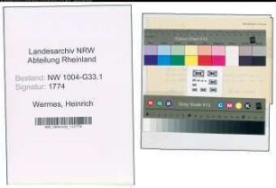 Entnazifizierung Heinrich Wermes , geb. 06.08.1900 (Lehrer)