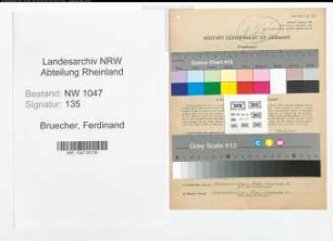 Entnazifizierung Ferdinand Bruecher , geb. 15.11.1897 (Beamter)