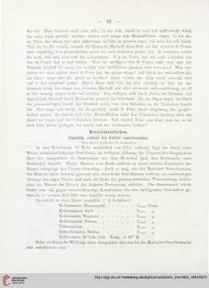Chemische Analyse des Caseler Sauerbrunnens