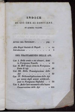 Indice Di Cio Che Si Contiene In Questo Volume.