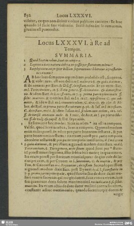Locus LXXXVI. à Re ad Tempus