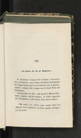 VII La lettre de M. de Mayenne.