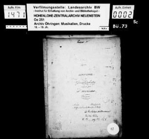 Mozart, Wolfgang Amadeus, Sinfonie a Grand Orchestre (C-dur), Œuvre 57, Offenbach, André.