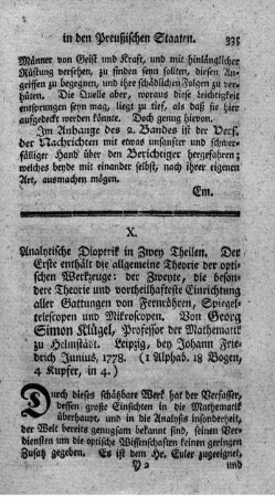 Analytische Dioptrik. T.1.2.