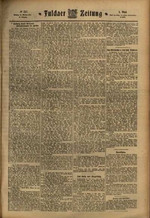 Zweite Ausgabe vom Montag, den 16. Oktober 1911.