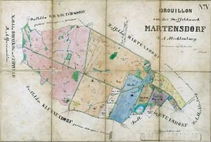 N° V; Brouillon von der Dorffeldmark Martensdorf, D.A. Mecklenburg