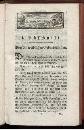 I. Abschnitt. Von den weiblichen Geburtstheilen.