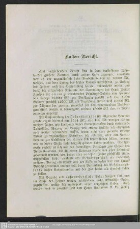 Kassen-Bericht