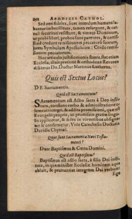 [De Sacramentis. Von den Sacramenten.]