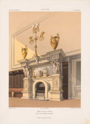 Villa Ravené, Berlin: Perspektivische Innenansicht Gartenhalle (aus: Architektonisches Skizzenbuch, H. 78/1, 1866)