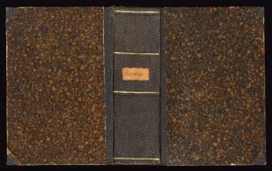 Cover and front endpaper with stamp of the bound collection of offprints on physiology [1870-1889], collected by Ernst Mach