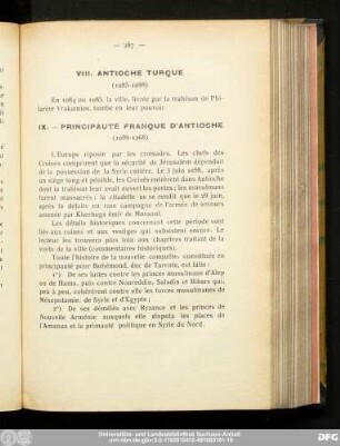 VIII. Antioche Turque (1085-1098)
