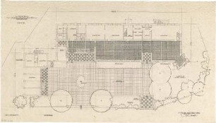 Gsaenger, Gustav; Lenggries (Bayern); Hotelneubau Lamprechtshaus - Grundriss EG