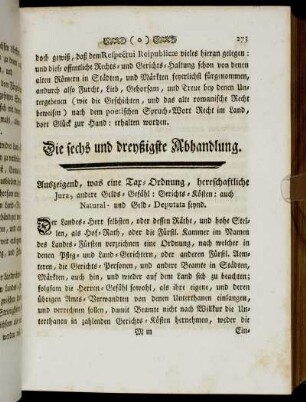Die sechs und dreyßigste Abhandlung - Vierzigste Abhandlung