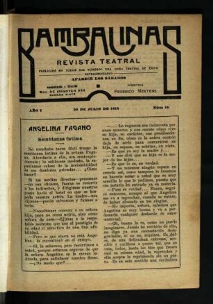 [Noticias del teatro]