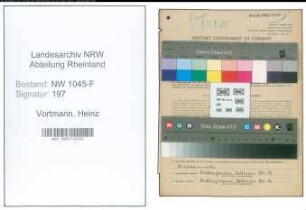 Entnazifizierung Heinz Vortmann , geb. 17.11.1921 (Finanzbeamter)