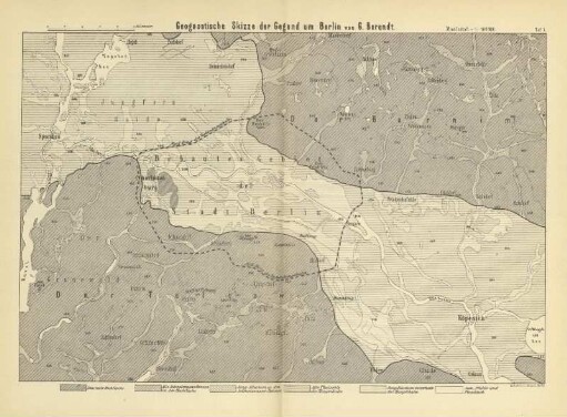 Karte: Taf 1. Geognostische Skizze der Gegend um Berlin von G. Berendt