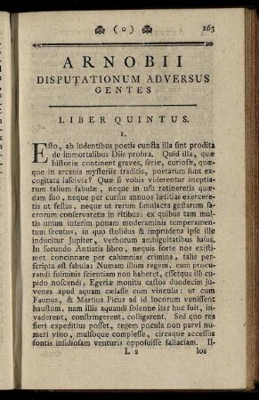 Liber Quintus. - Liber Sextus.