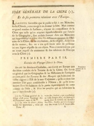 Idée générale de la Chine