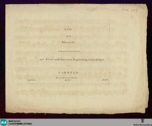 Aria von Nasolini "Ach nur bei dir allein.&" : mit Flöte und Guitarre Begleitung