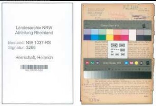 Entnazifizierung Heinrich Herrschaft , geb. 03.09.1898 (Bahninspektor)