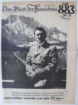 APO-Zeitung "Agit 883" mit einem Porträt von Hitler auf dem Titelblattr sowie Kleinanzeigen und Veranstaltungshinweisen