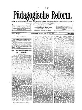 Der Naturgeschichtsunterricht im 7. Schuljahr