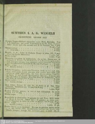 Sumtibus I.A.G. Weigelii