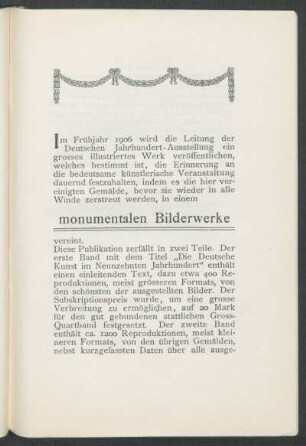 [Die monumentalen Bilderwerke]