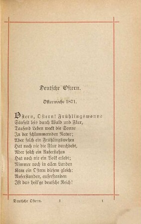 Deutsche Ostern : Vaterländische Gedichte