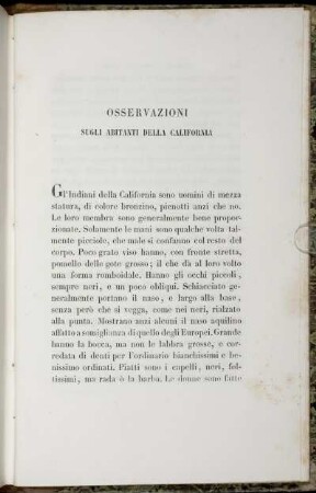 Osservazione Sugli Abitanti Della California.