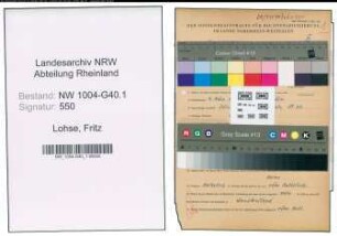 Entnazifizierung Fritz Lohse , geb. 09.03.1905 (Gartenmeister)