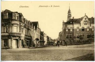 Olbernhau. Albertstraße mit Post