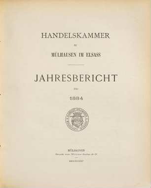 Jahresbericht. 1884 (1885)