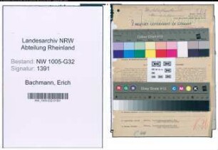 Entnazifizierung Erich Bachmann , geb. 30.09.1905 (Geschaeftsfuehrer)