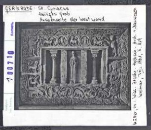 Gernrode, Stiftskirche St. Cyriacus: Heiliges Grab, Aussenseite der Westwand